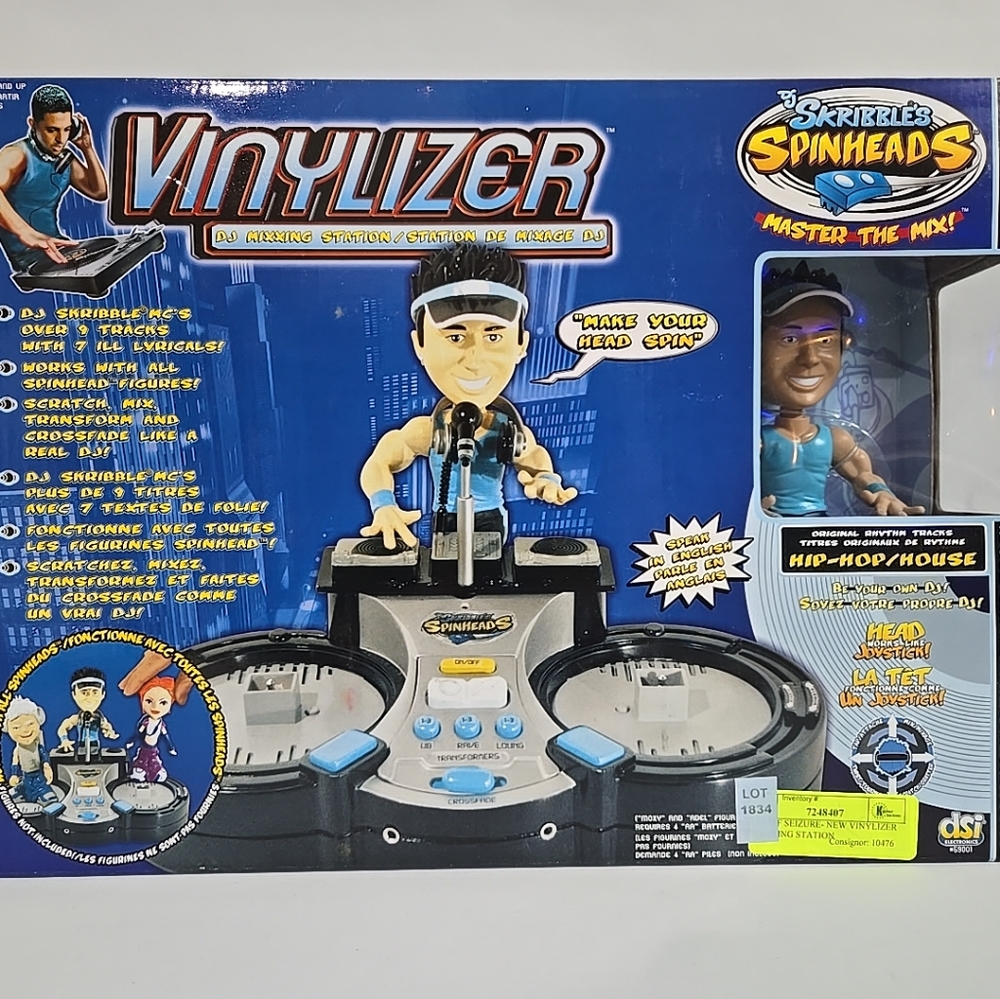 DJ Skribble Spinheads Vinylizer Toy Set - Blue and Black